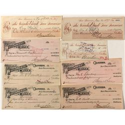 Adolph Sutro Signed Checks (8)