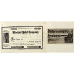 Wawona Hotel Stock Certificate & Photograph
