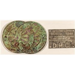 Two Early Colorado Automobile Tags