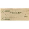 Image 1 : Whitney & Co. Check (Previously Unknown)
