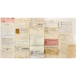 Comstock Billheads and Correspondence