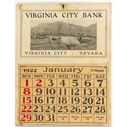 Virginia City Bank Calendar (1922)