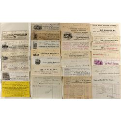 Virginia City Billhead Collection