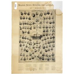1891 Nevada Legislature Broadside