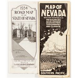 Two Nevada Maps (1914 and 1934)