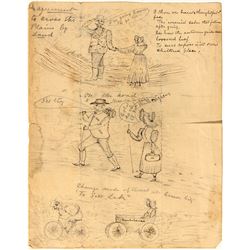 To the West ! (Drawings with Poem)