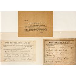 Ridge Telephone Company Documents