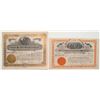 Image 1 : Cripple Creek Stock Certificate Pair: Carrie S. Gold Mining and Clinton Consolidated Mining Co., inc