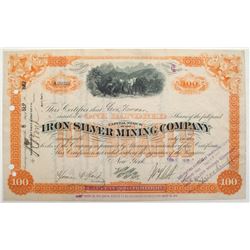 Iron Silver Mining Company Stock Certificate