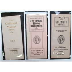 3 Goldfield/Bullfrog Mining Brochures