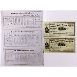 Richmond Mine Documents: assay and stock
