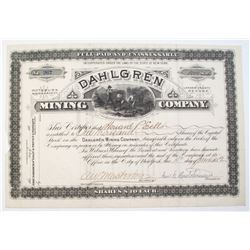 Dahlgren Mining Company stock certificate