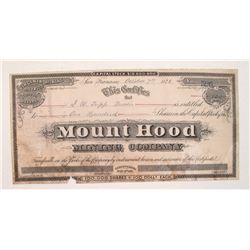 Mount Hood Mining Company stock certificate