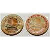 Image 1 : 2 Pacific Electric Railway Balloon Route Excursion Trolley Trip Advertising Pins Group 2