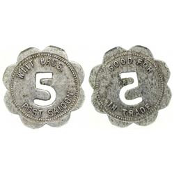 Witt Bros. Post Saloon token