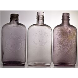 3 Los Angeles Pint Bottles