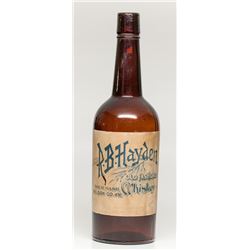 Old R. B. Hayden Sour Mash Whiskey bottle