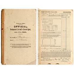 Franktown Postmaster Ledger