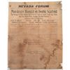 Image 1 : Nevada Forum, Sparks Newspaper, with Coverage of Double Hanging