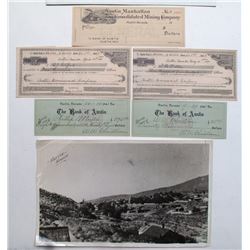 Austin, Nevada Ephemera (Checks & Stocks)