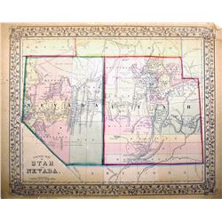 Nevada-Utah County Map