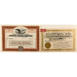 Two Montana Mining Stock Certificates
