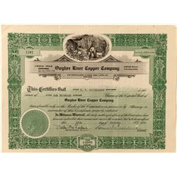 Owyhee River Copper Co. Stock Certificate