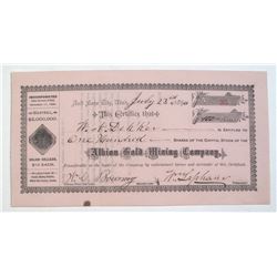 Albion Gold Mining Company Stock