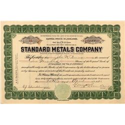 Standard Metals Company Stock Certificate