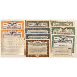 Lot of 12  Nevada Stock Certificates