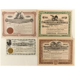 Nevada Stock Certificates Quartet