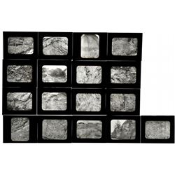 Two boxes of geology lantern slides