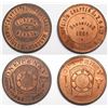 Image 1 : Lot of 2 Virginia City Masonic Tokens
