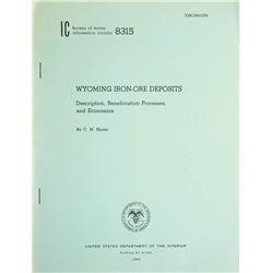 "Wyoming Iron-Ore Deposits…" by C.M. Harrer