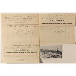 Johannesburg billheads and post card