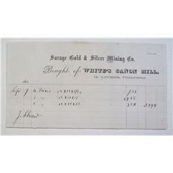 White's Canon Mill territorial billhead