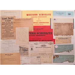 Lot of 19 pieces of Nevada ephemera