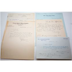 Lot of Five Wonder, Nevada ephemera