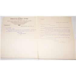 Two Hercules, Nevada billheads