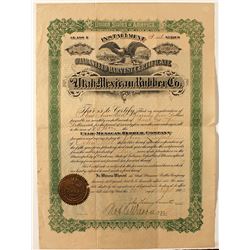 Utah Mexican Rubber Co. Stock Certificate