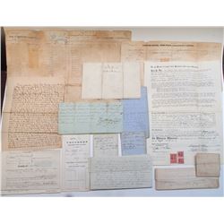 Lot of 14 agreements mid-19th century