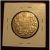 Image 2 : 407. 1907 Silver 50c Canada AU+ Good Luster Perfect Rims Problem-Free Scarce