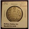 Image 1 : 415. 1916 50c Silver Canada Fine Problem-Free