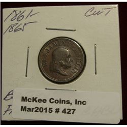 427. 1861-65 CWT “Benjamin Franklin” CH.BU