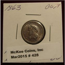 428. 1863 CWT “Liberty & No Slavery” BU