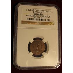 437. 1861-65 CWT “Knickerbocker Currency” NGC 64BN #3697902-004