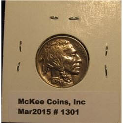 1301. 1936 P Buffalo Nickel. AU 50.