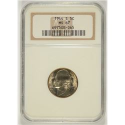 1944-S JEFFERSON NICKEL, NGC MS-67