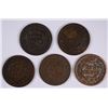 Image 2 : (5) 1848 LARGE CENTS