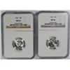 Image 1 : (2) 1944 MERCURY DIMES NGC MS-66